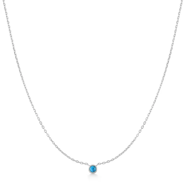 Ania Haie Ripple Joy Turquoise Solitaire kaulakoru hopea