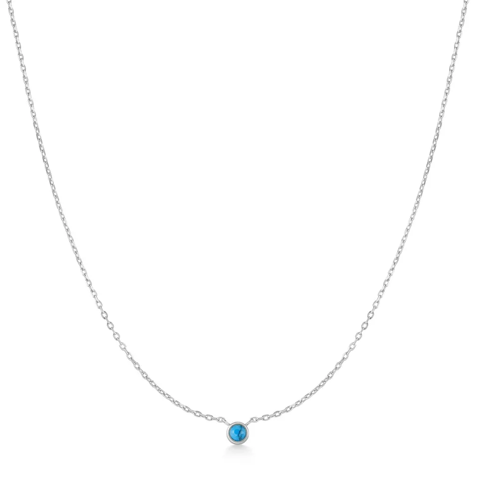 Ania Haie Ripple Joy Turquoise Solitaire kaulakoru hopea