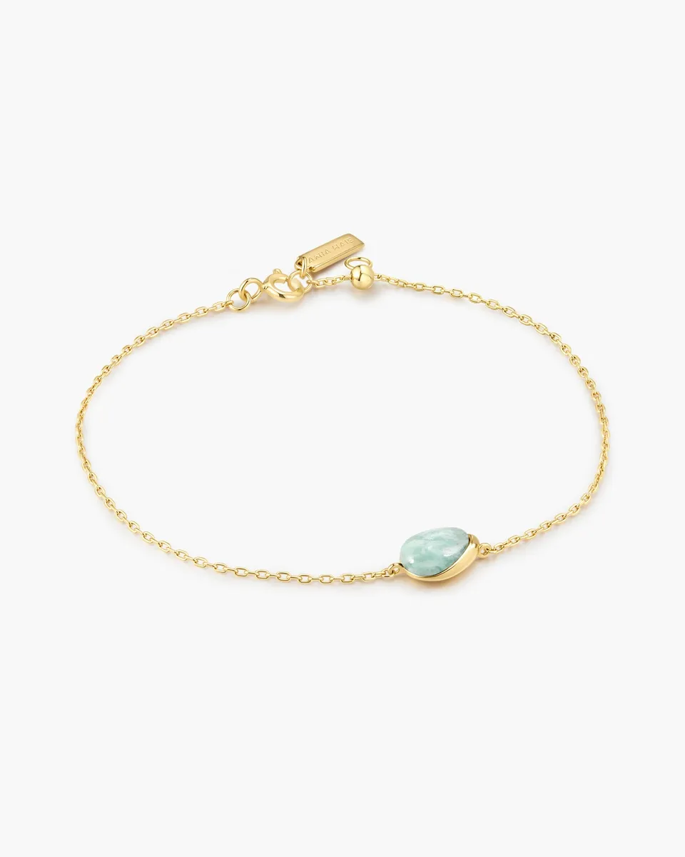 Ania Haie Wanderer Amazonite Pebble rannekoru kulta sininen