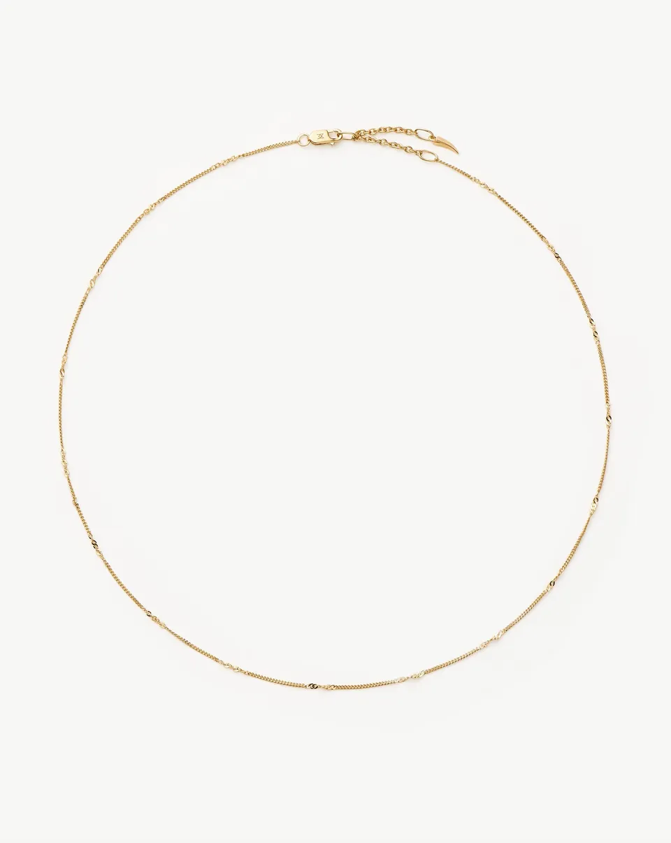 Missoma Twisted Curb Chain choker kaulakoru 14k kulta 42 cm