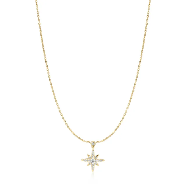 Ania Haie Glimmer Glow Sparkling Nova Star kaulakoru kulta zirkonia