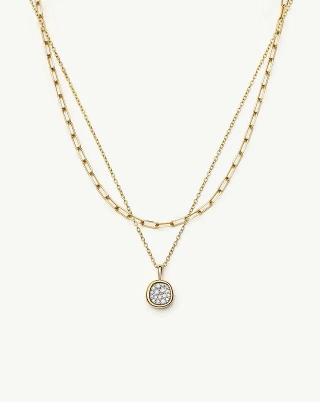Missoma Treat Yourself kaulakorusetti kullattu zirkonia 2 kpl