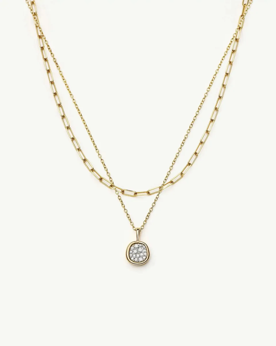 Missoma Treat Yourself kaulakorusetti kullattu zirkonia 2 kpl