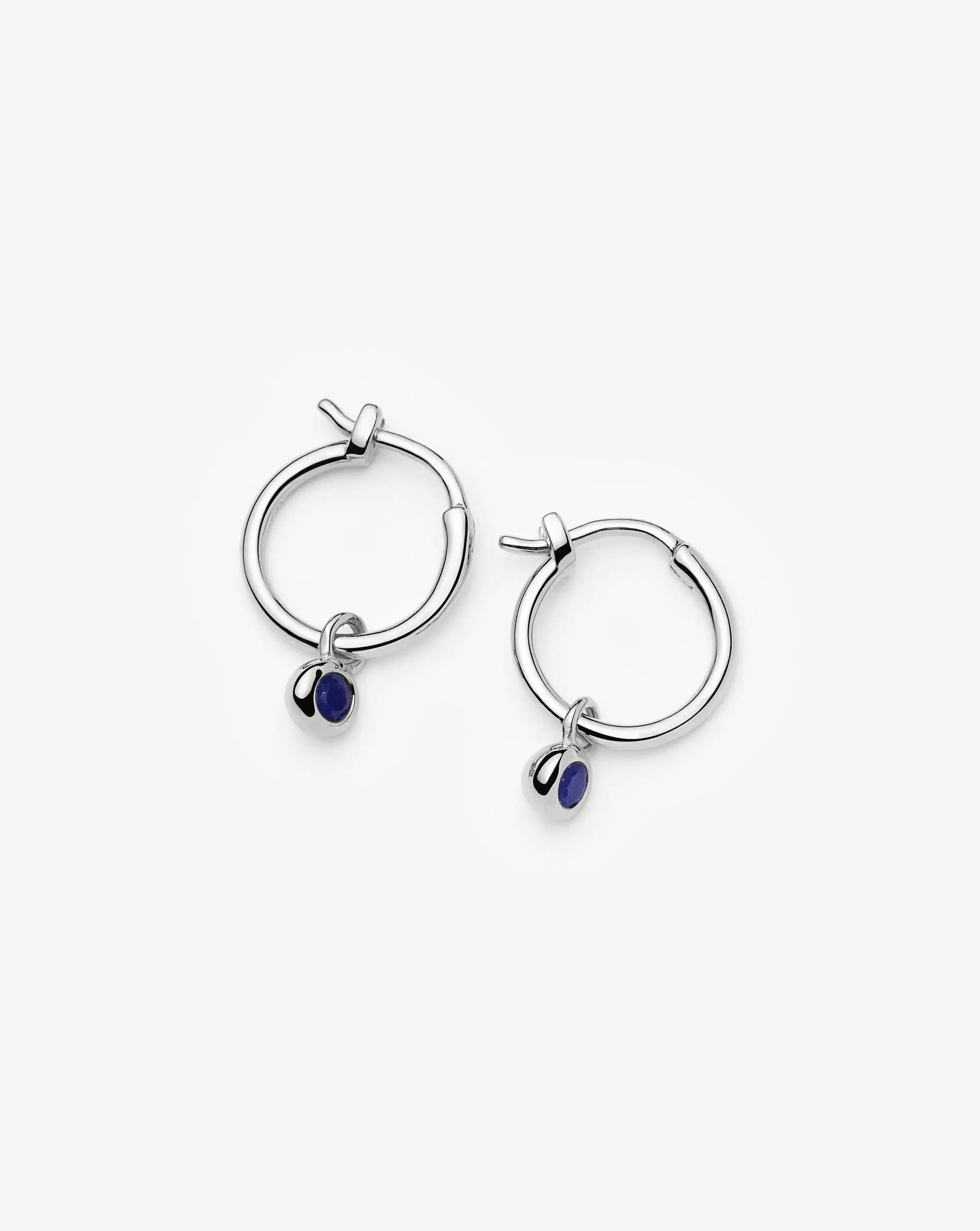 Missoma September korvarenkaat hopea lapis 11,5 mm