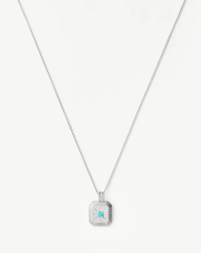 Missoma December Birthstone kaulakoru hopea turkoosi