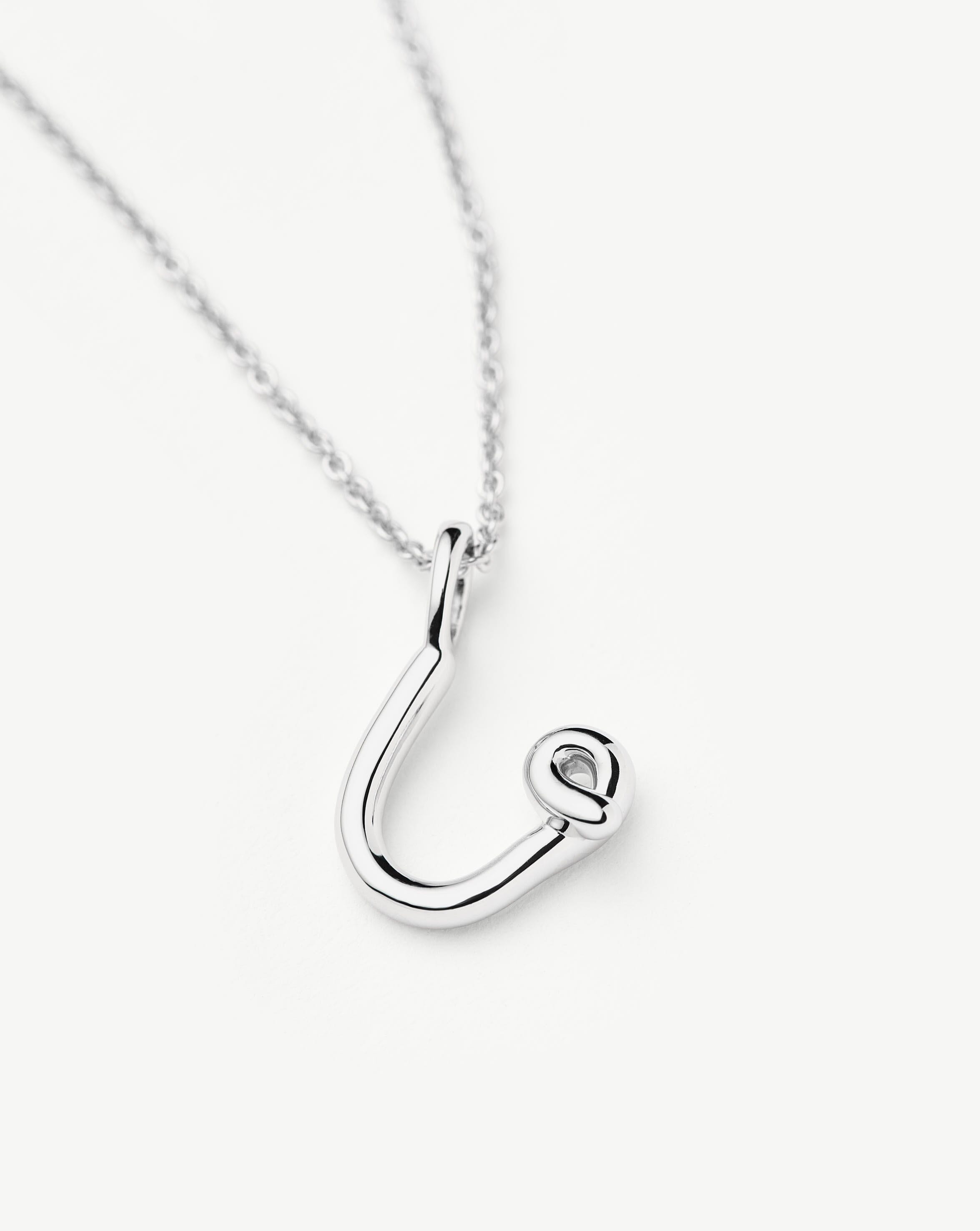 Missoma Curly Molten Mini Initial U kaulakoru sterlinghopea