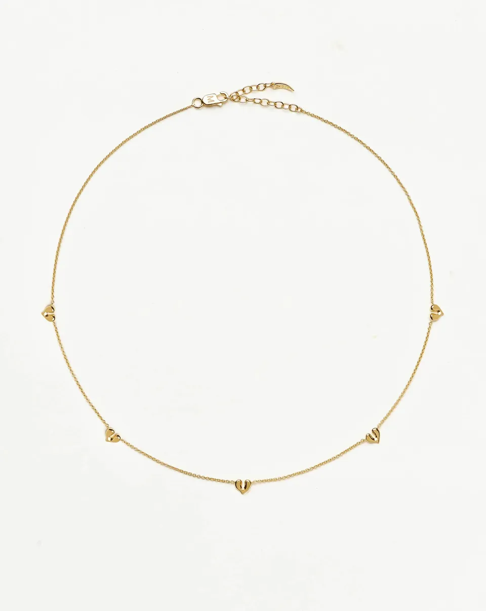 Missoma Molten Heart Mini Charm Choker kulta 38-42cm