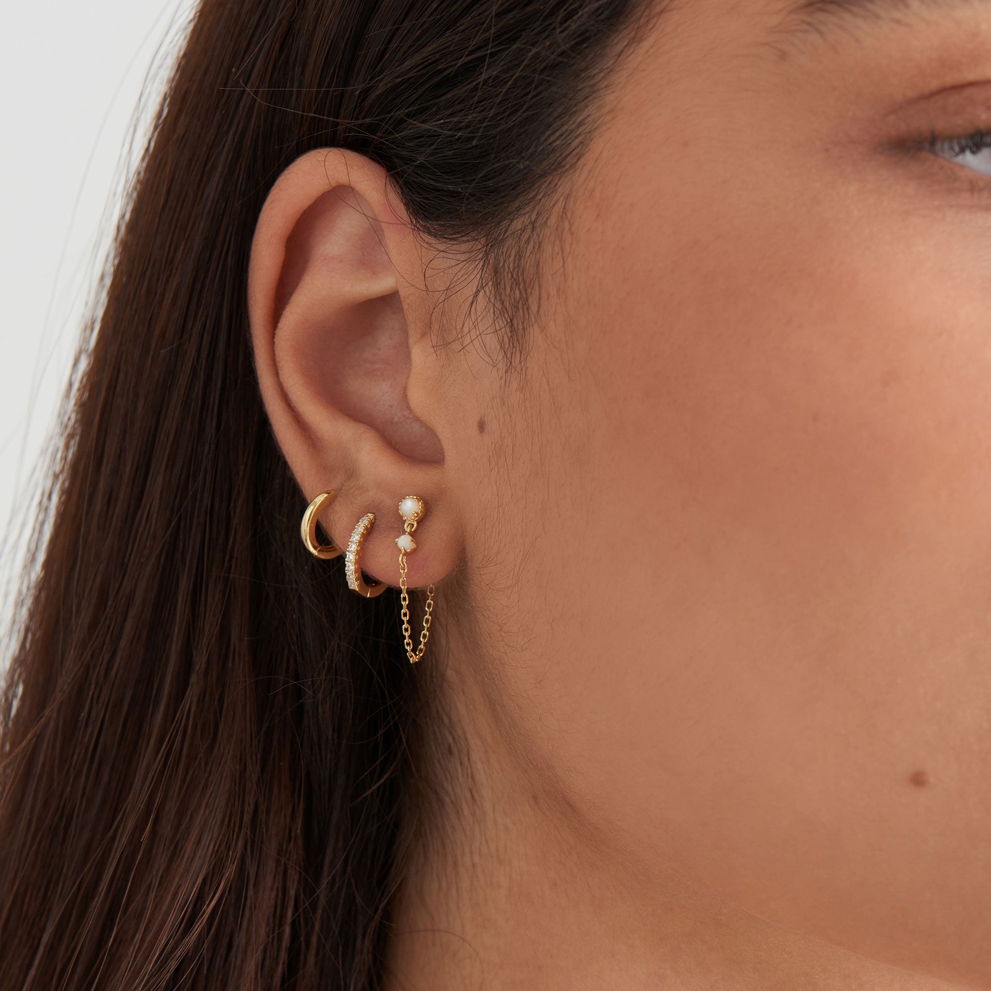 Ania Haie Ear Edit Sparkle Huggie korvakorut kulta 12 mm