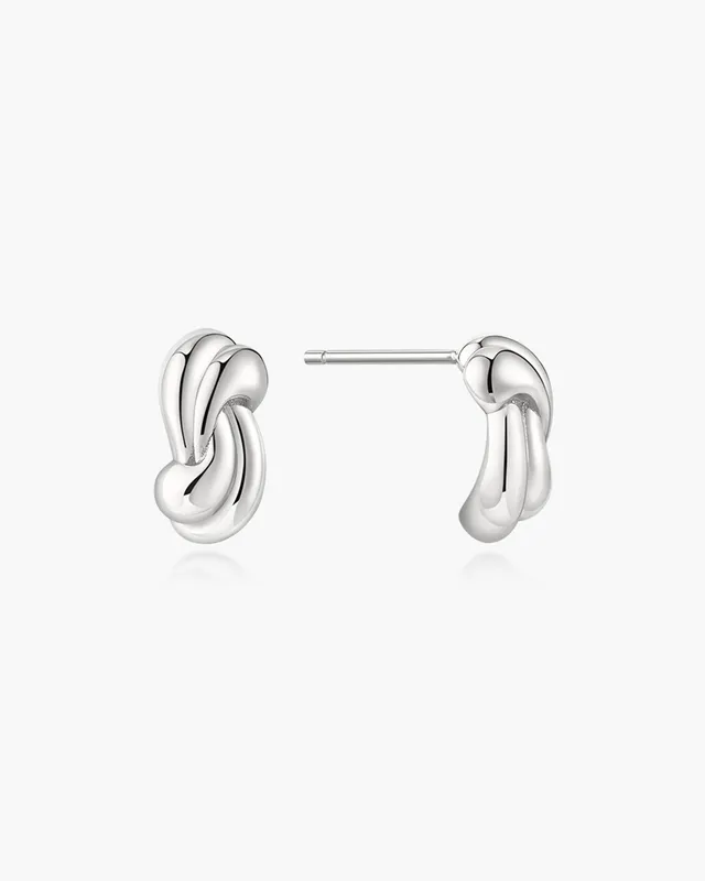 Ania Haie Swan Lake Rope Twist nappikorvakorut hopea