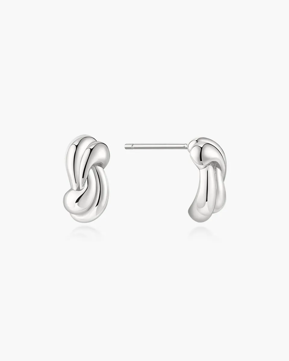 Ania Haie Swan Lake Rope Twist nappikorvakorut hopea