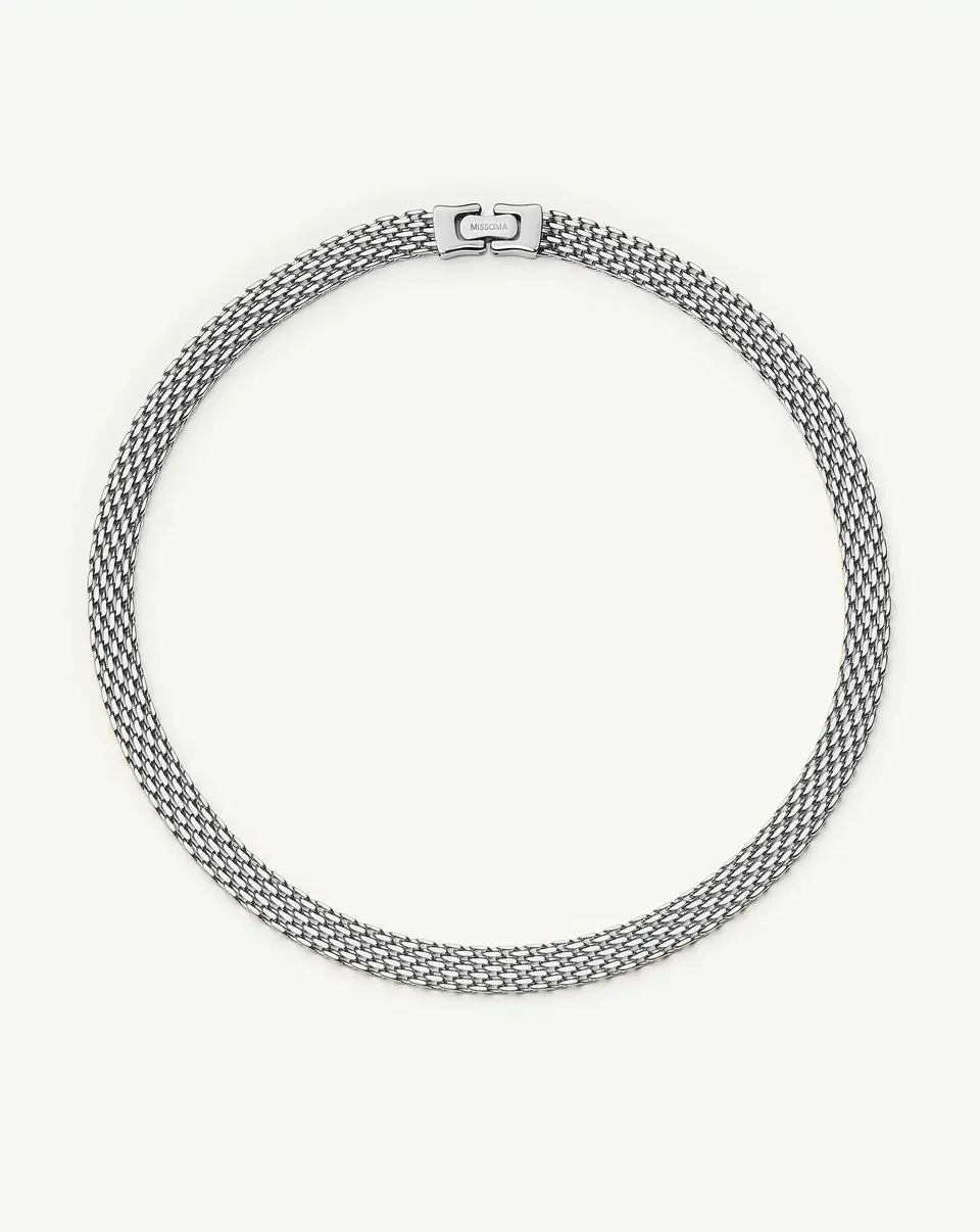 Missoma Heirloom Chain Choker kaulakoru platina 42 cm