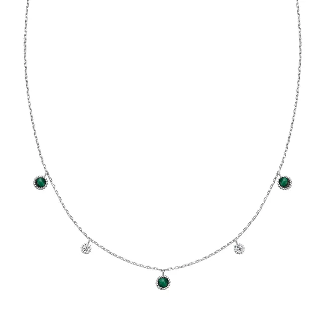 Ania Haie Sunny Sparkler Malachite Station kaulakoru hopea vihreä