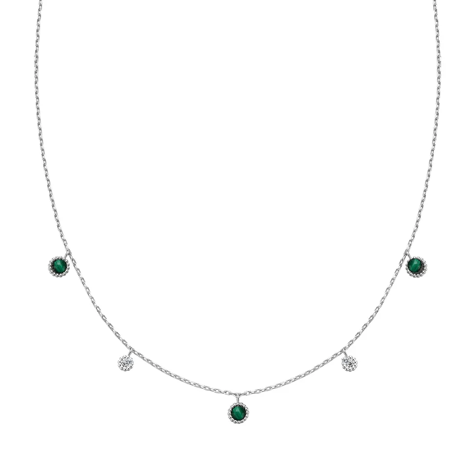 Ania Haie Sunny Sparkler Malachite Station kaulakoru hopea vihreä