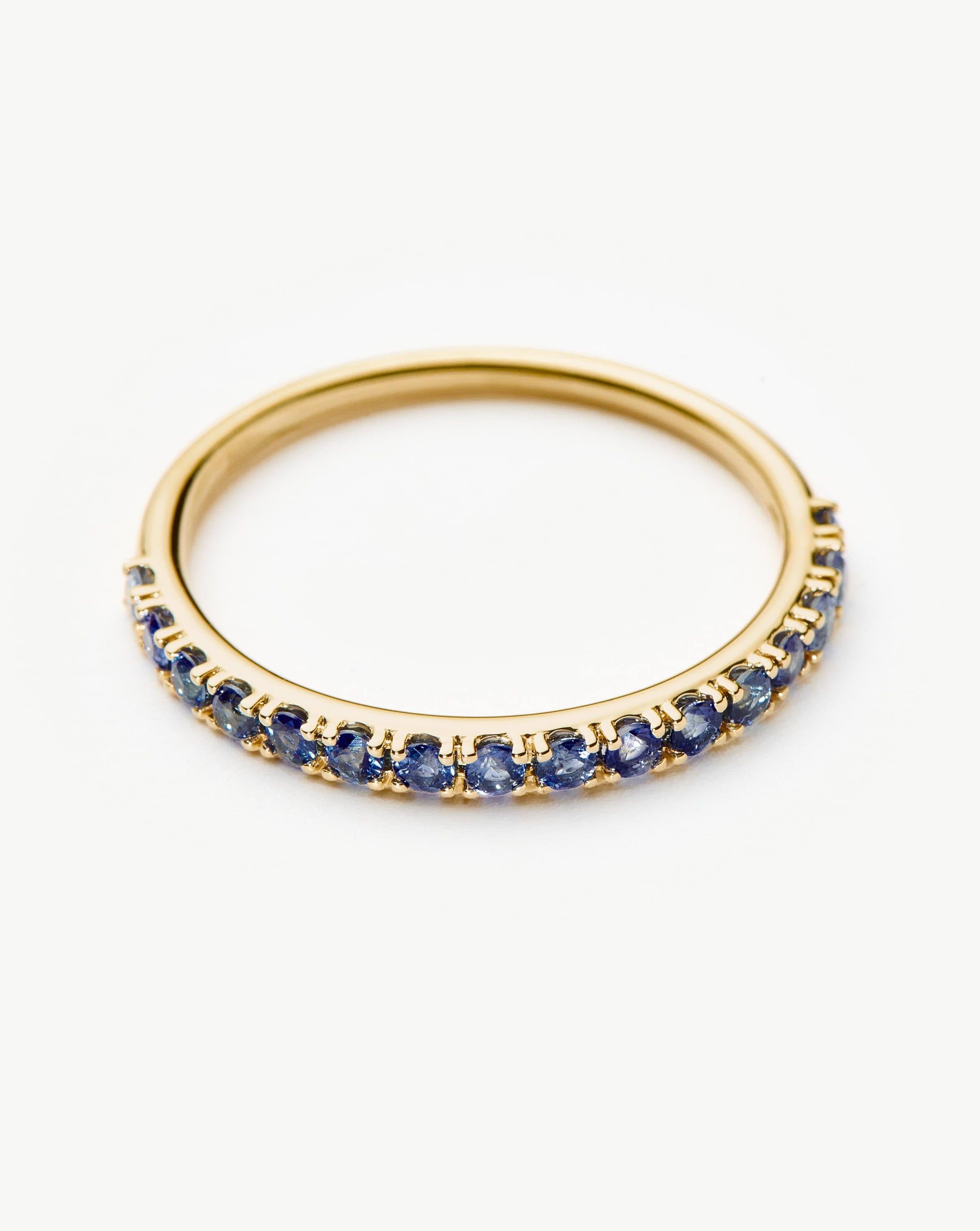 Missoma Half Sapphire Eternity sormus 9k kulta sininen