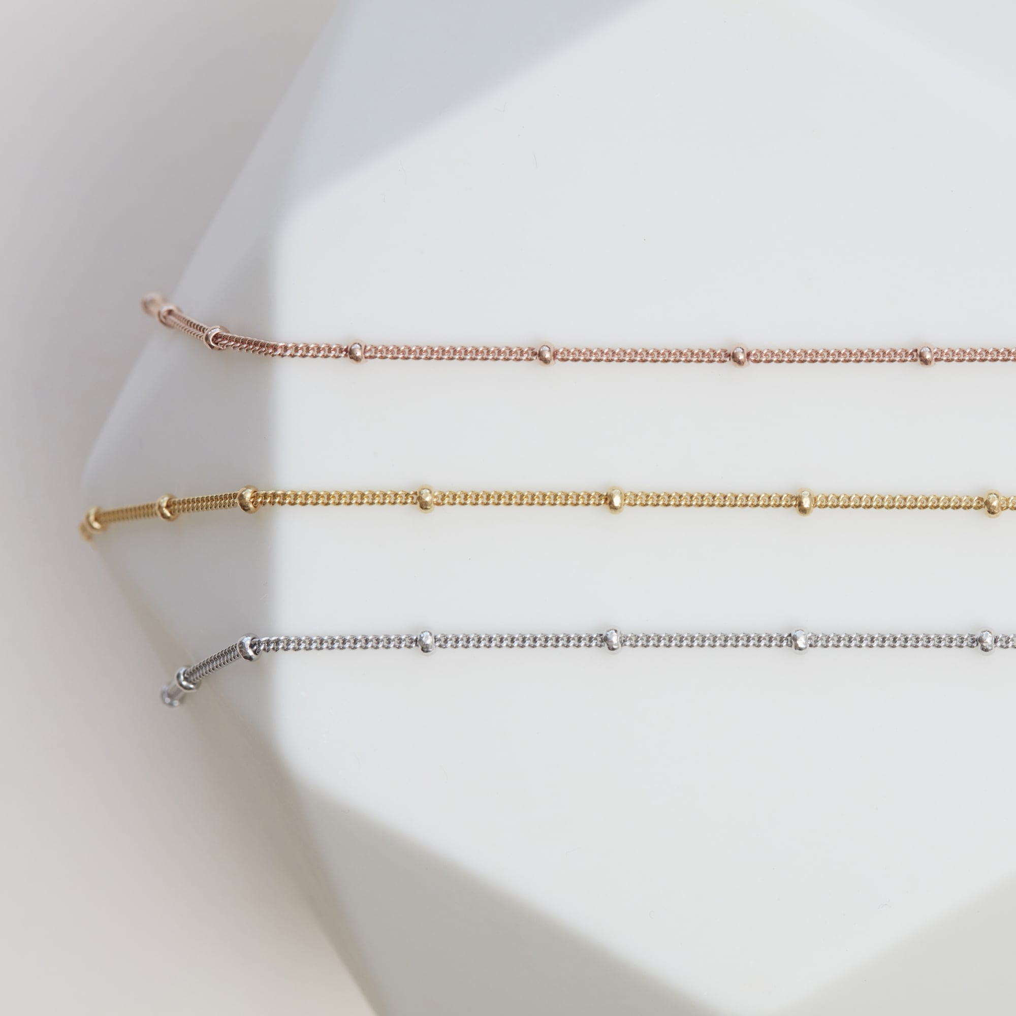 Muru Jewellery Bead Chain kaulakoru hopea 45 cm