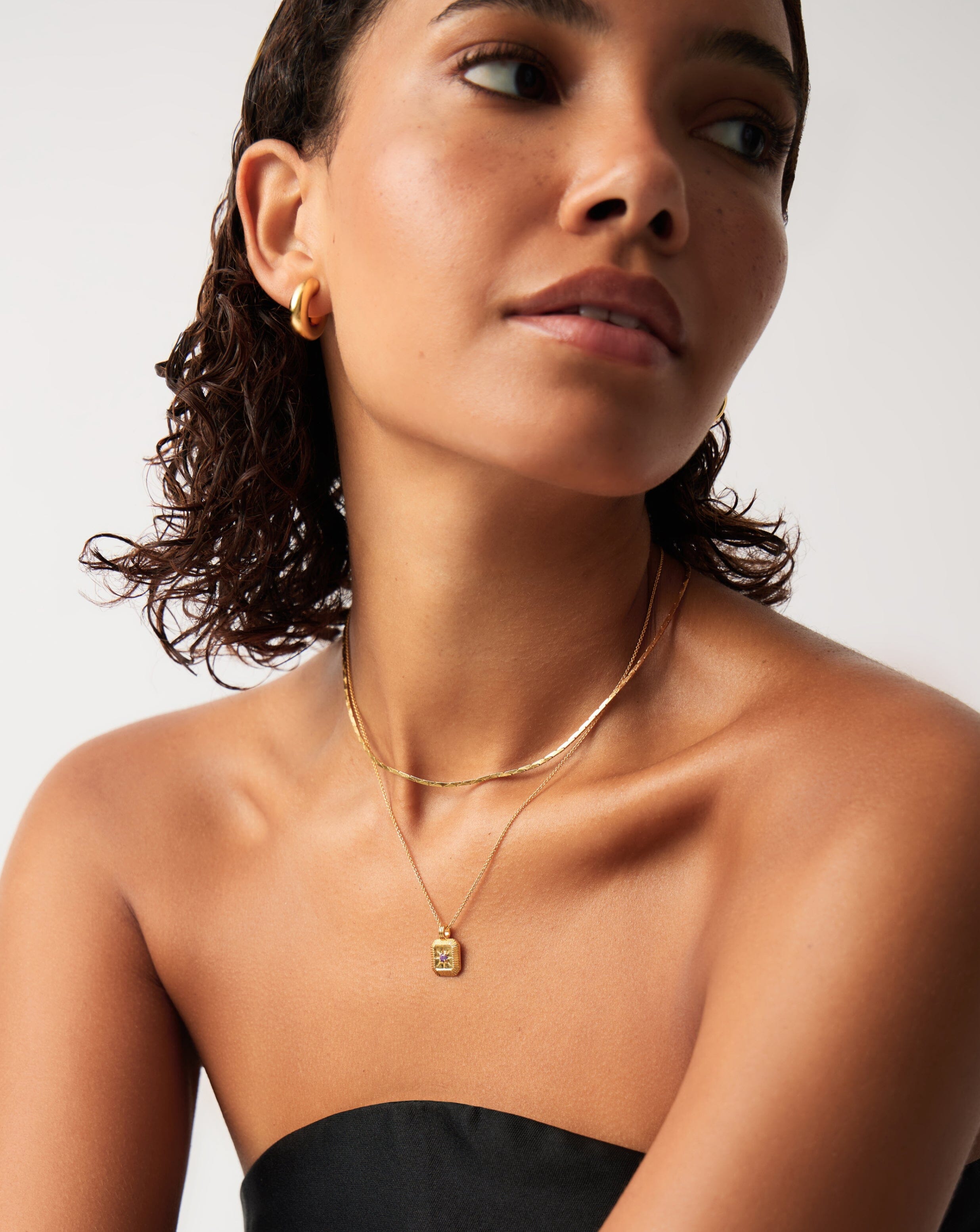 Missoma February Birthstone kaulakoru ametisti