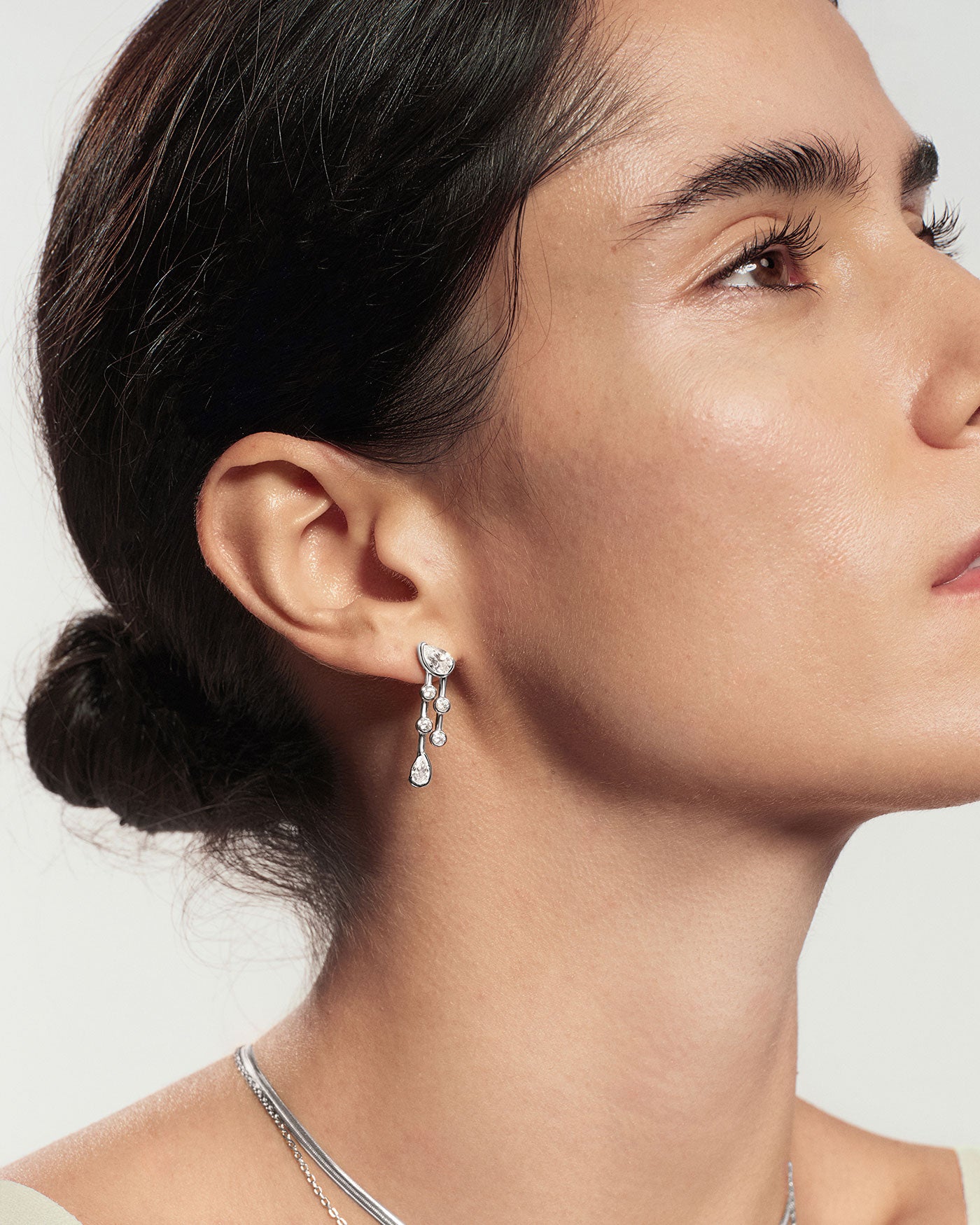 Ania Haie Wanderer Teardrop nappikorvakorut hopea