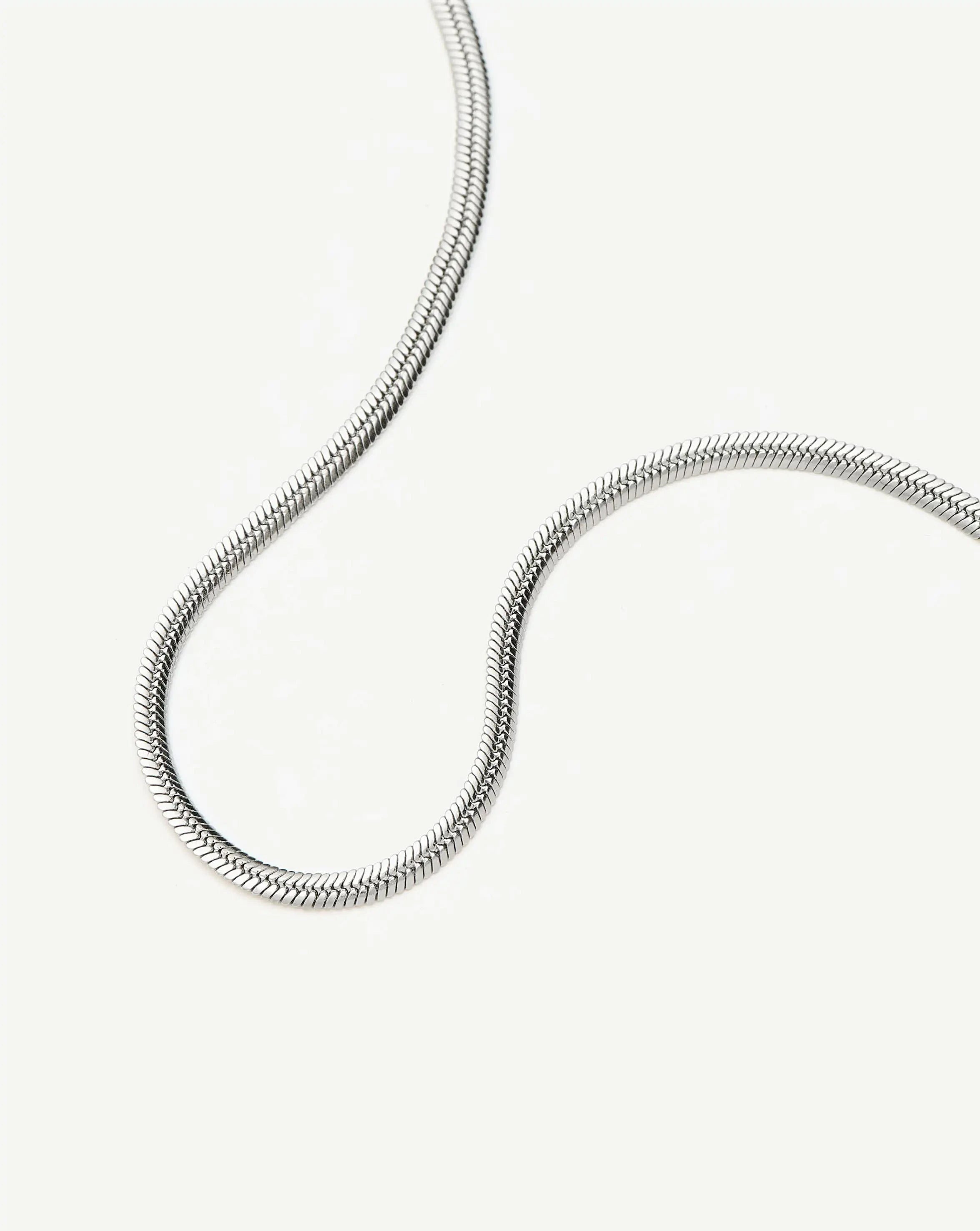 Missoma Thin Snake Chain kaulakoru hopea 45 cm