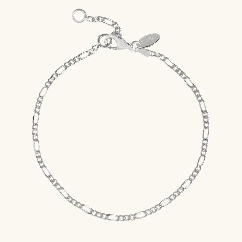 Muru Jewellery Figaro rannekoru hopea figaroketju