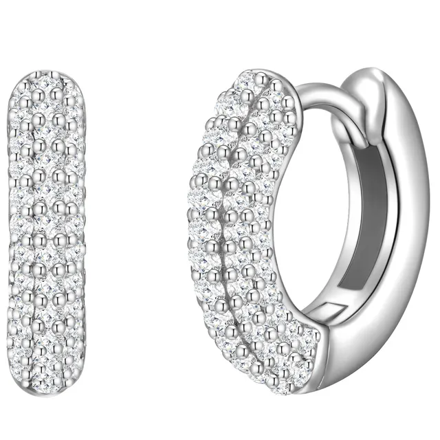 Glanzstücke München Crystal hoop-korvakorut zirkonia hopea