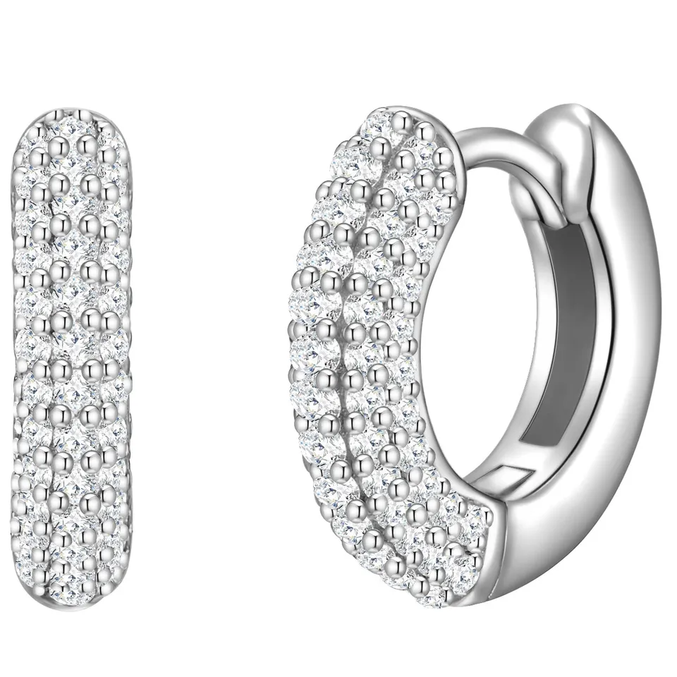 Glanzstücke München Crystal hoop-korvakorut zirkonia hopea