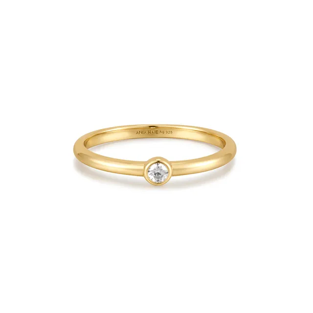 Ania Haie Sunshine Chaser Half Round sormus kulta zirkonia 52-58