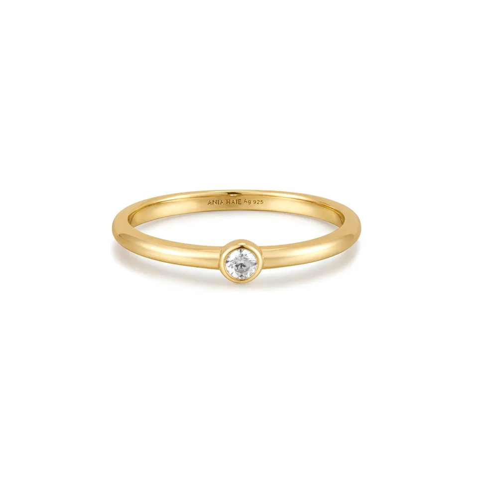 Ania Haie Sunshine Chaser Half Round sormus kulta zirkonia 52-58