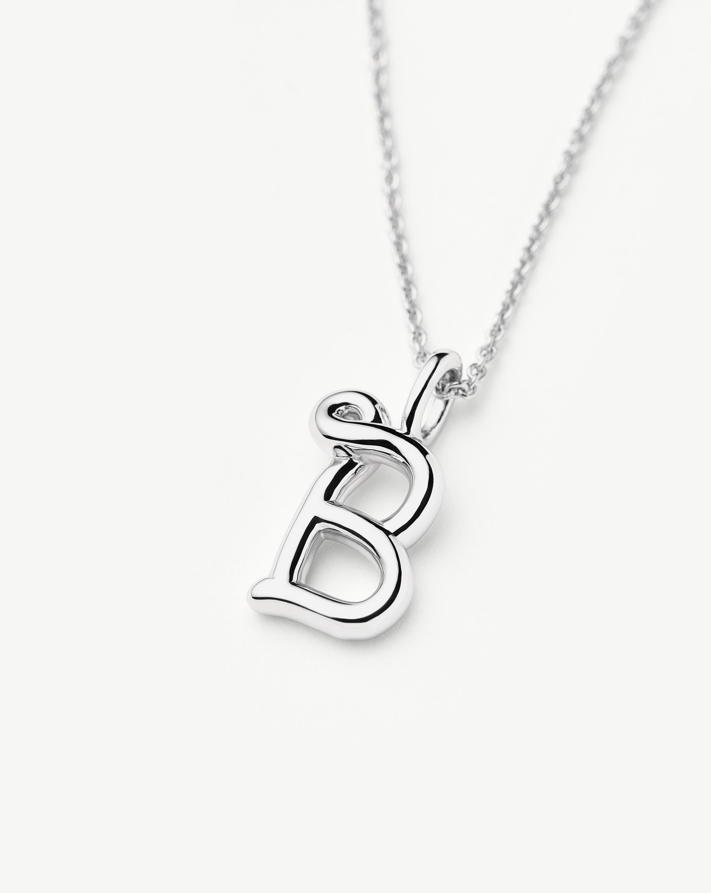 MISSOMA Curly Molten Mini Initial kaulakoru B sterlinghopea