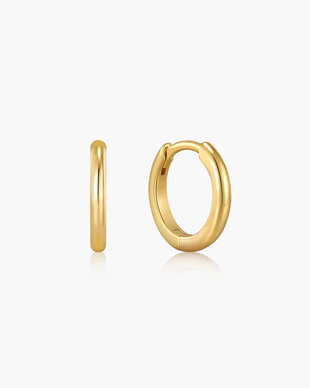 Ania Haie Ear Edit Gold Smooth Mini huggie-korvakorut kulta
