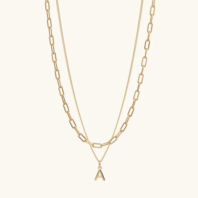 Muru Jewellery Little Letter kaulakorusetti kulta