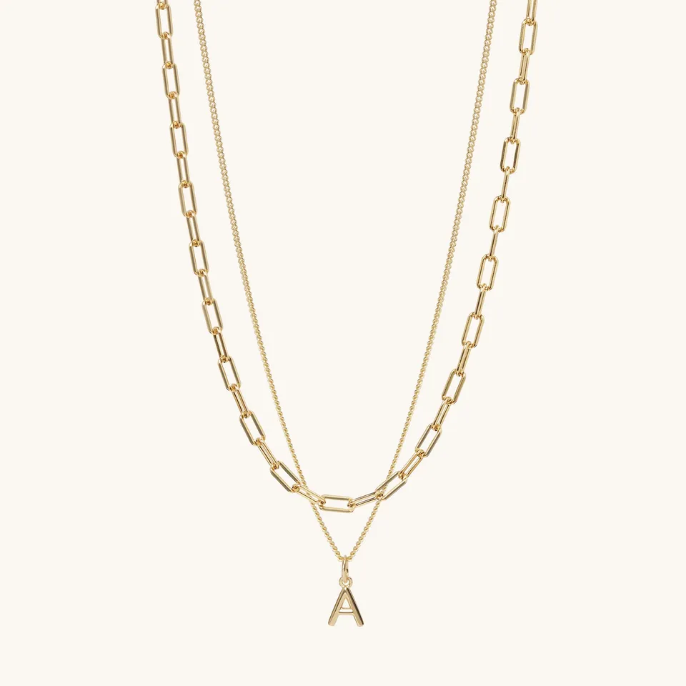 Muru Jewellery Little Letter kaulakorusetti kulta