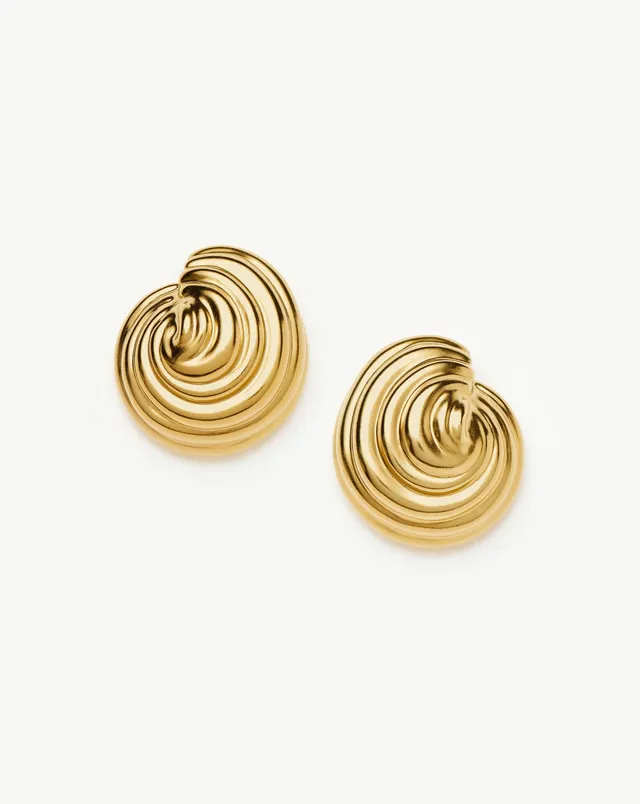 Missoma Spiral Dome nappikorvakorut oversize kulta