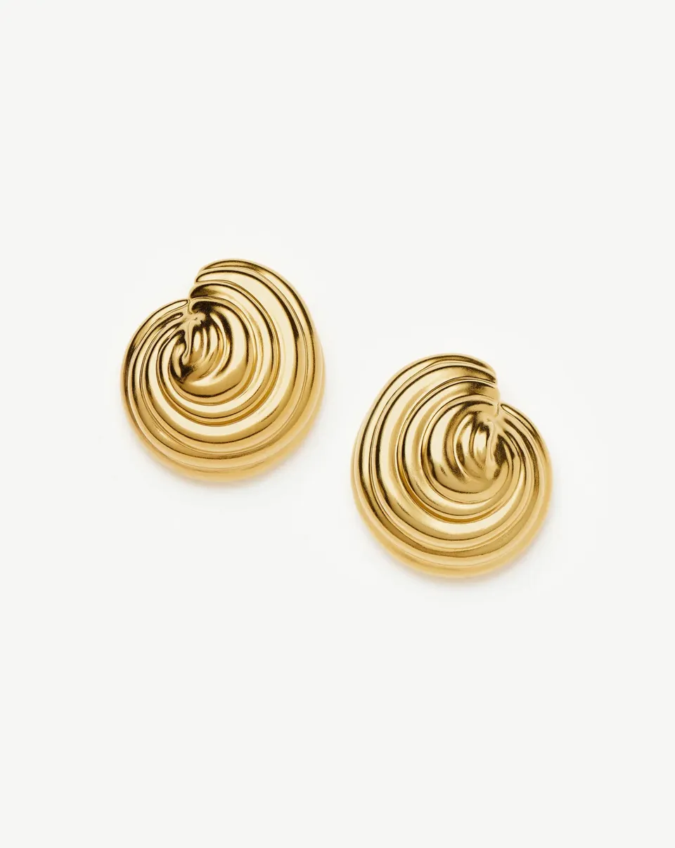 Missoma Spiral Dome nappikorvakorut oversize kulta