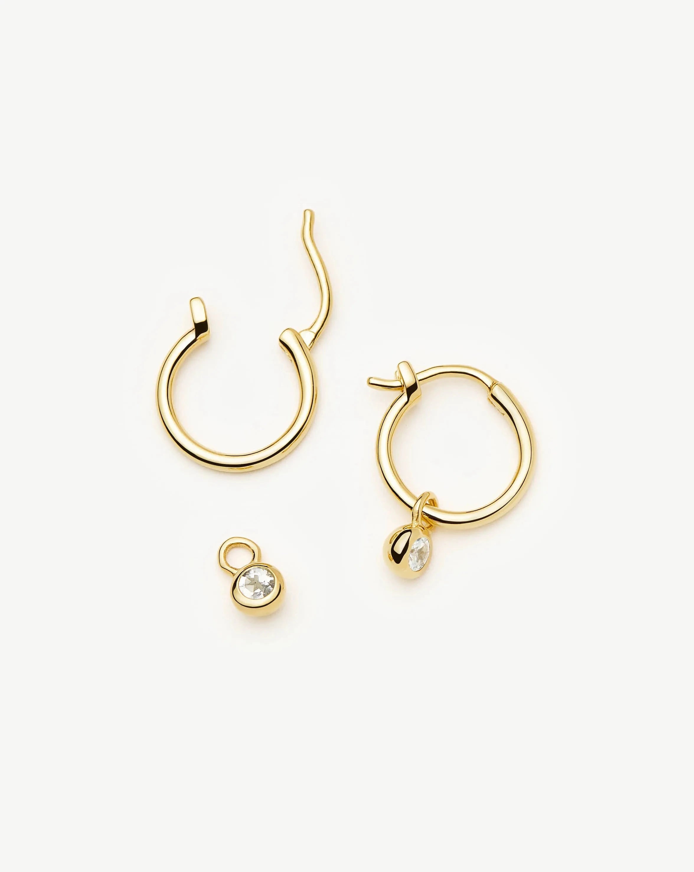 MISSOMA April Birthstone korvakorut kullattu kristalli