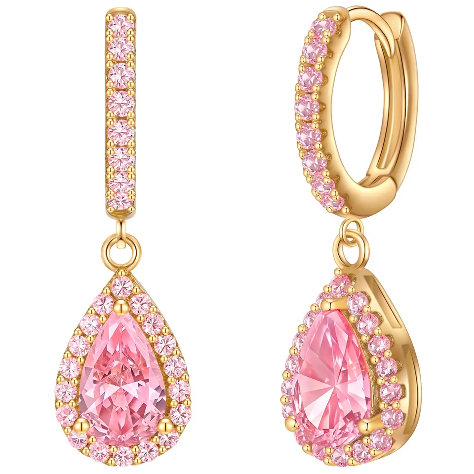 Glanzstücke München Creolen Gold Zirkonia Pink korvarenkaat