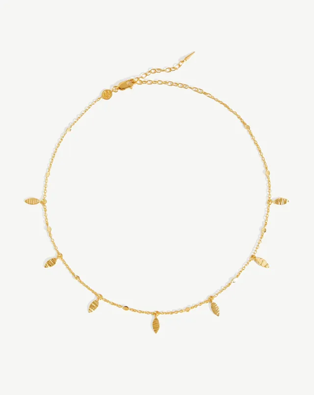 Missoma Leaf Charm Choker kaulakoru kullattu