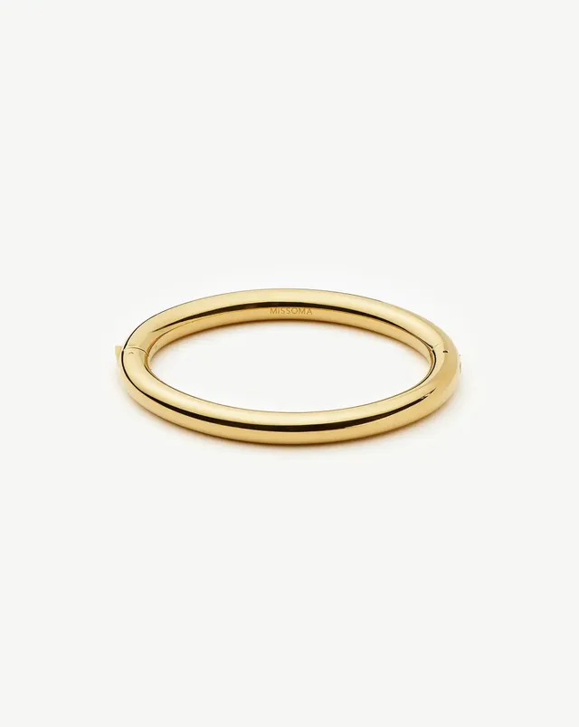 Missoma Chunky Round Hinged rannekoru XS/S teräs kullattu