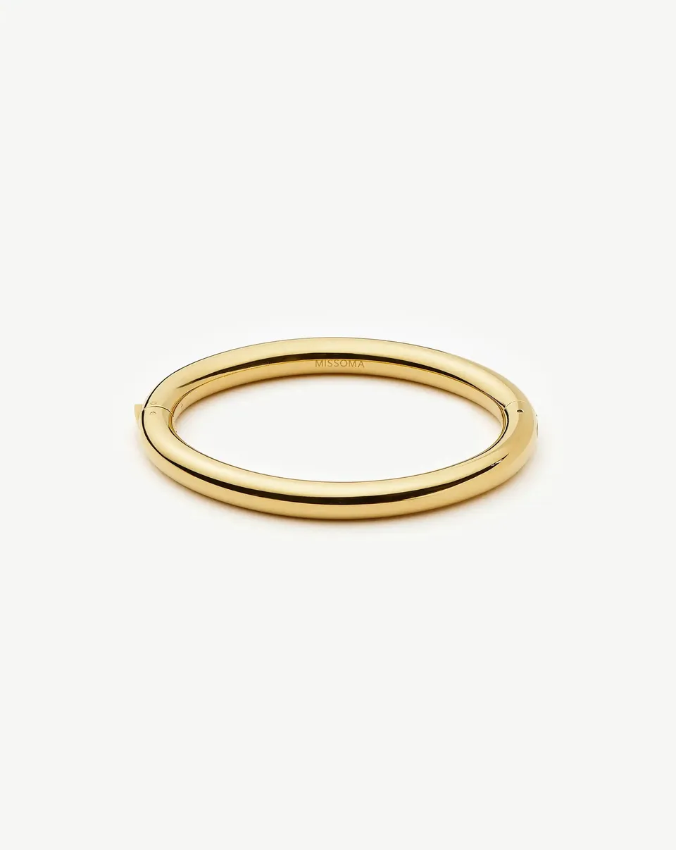 Missoma Chunky Round Hinged rannekoru XS/S teräs kullattu