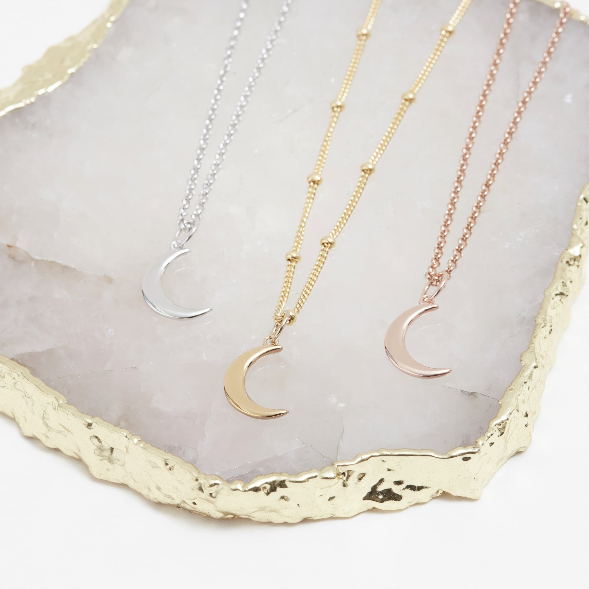 Muru Moon Pendant kaulakoru hopea 40 cm helmiketju