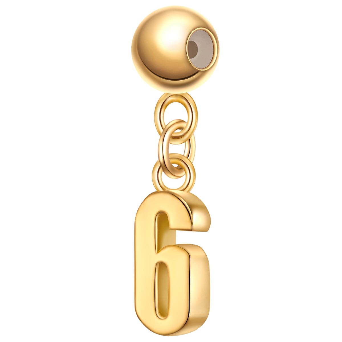 Glanzstücke München Charm numero 6 riipus kulta