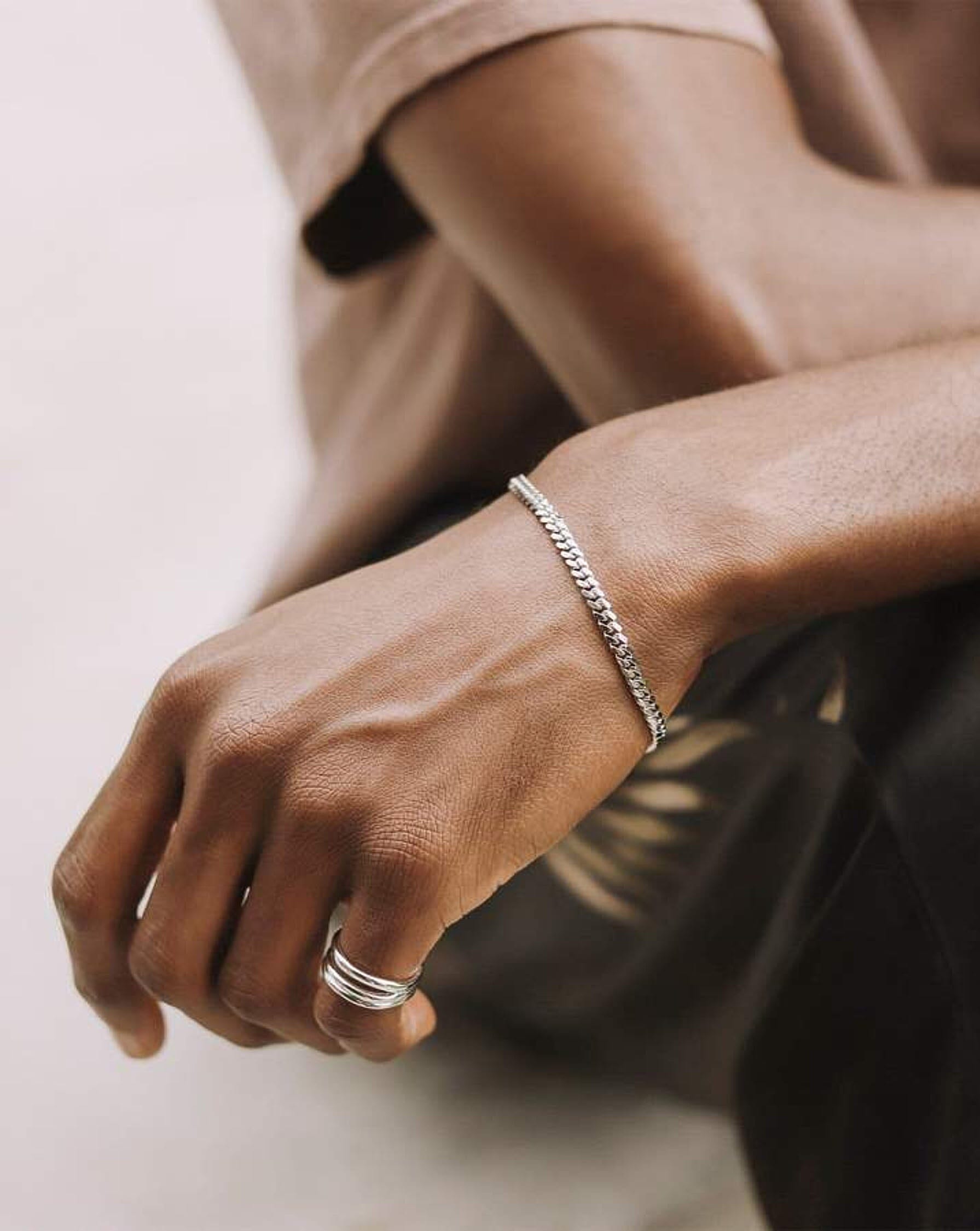 Missoma Round Curb Chain rannekoru hopea M