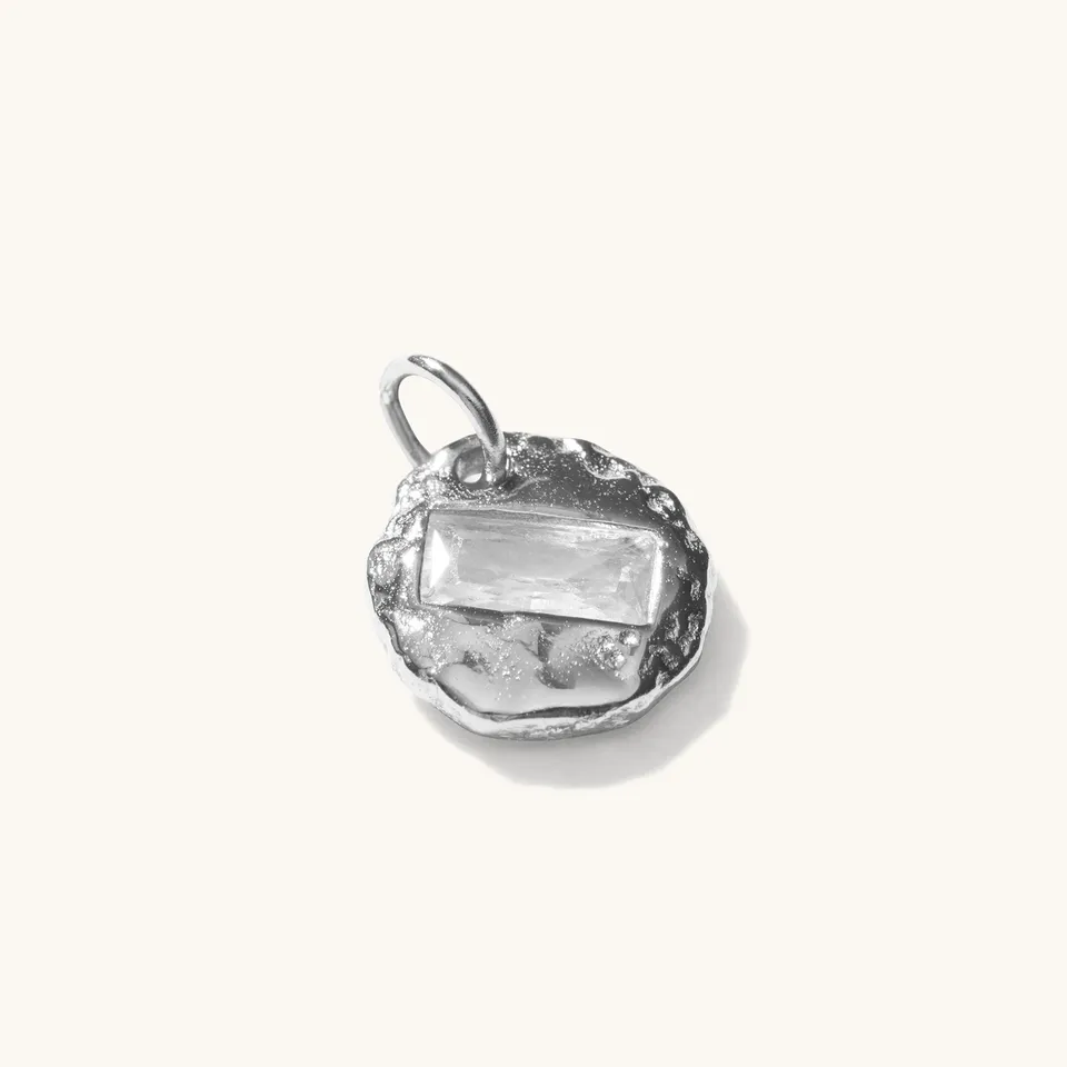 Muru Jewellery Mini Birthstone riipus hopea tammikuu