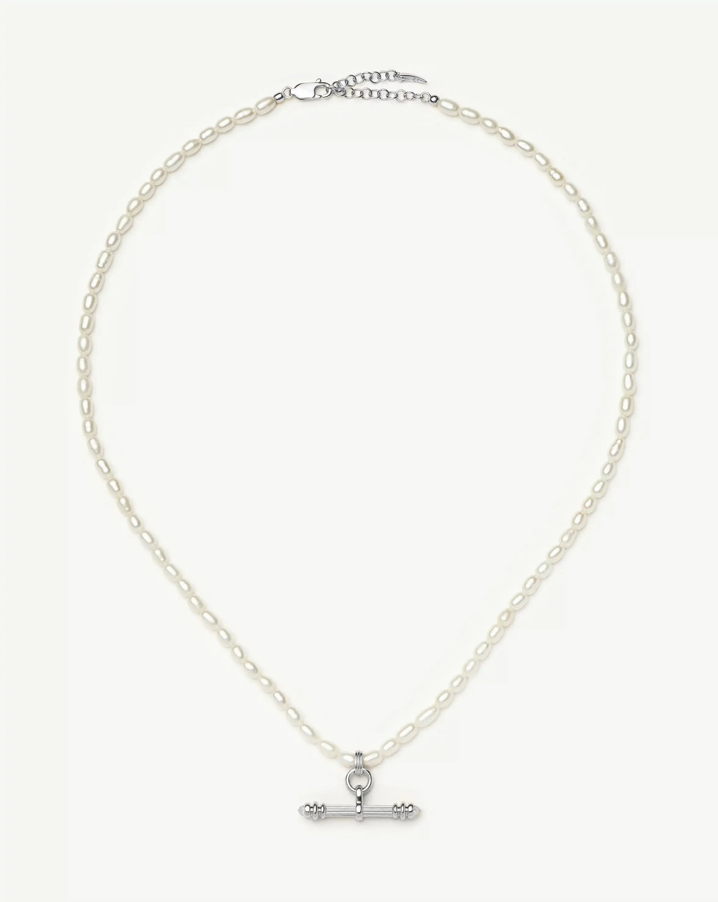 Missoma Harris Reed Pearl T-Bar kaulakoru helmi