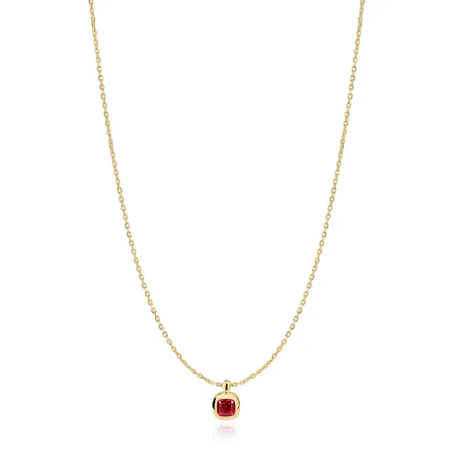 Ania Haie Glimmer Glow Crimson Solitaire kaulakoru kulta