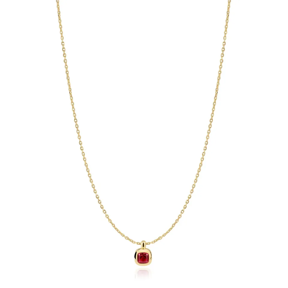 Ania Haie Glimmer Glow Crimson Solitaire kaulakoru kulta
