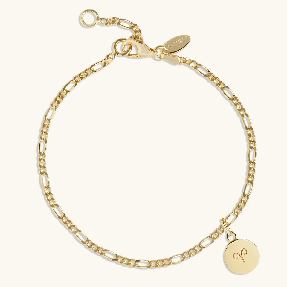 Muru Jewellery Zodiac rannekoru kulta figaroketju horoskooppi