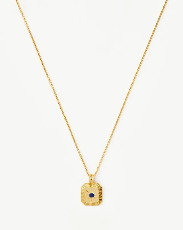 Missoma September Birthstone kaulakoru lapis kulta