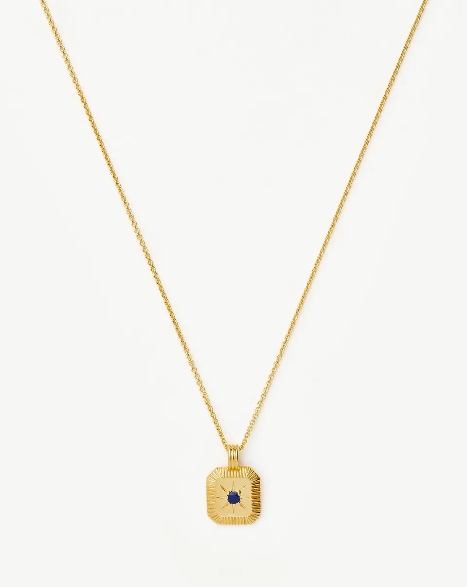 Missoma September Birthstone kaulakoru lapis kulta