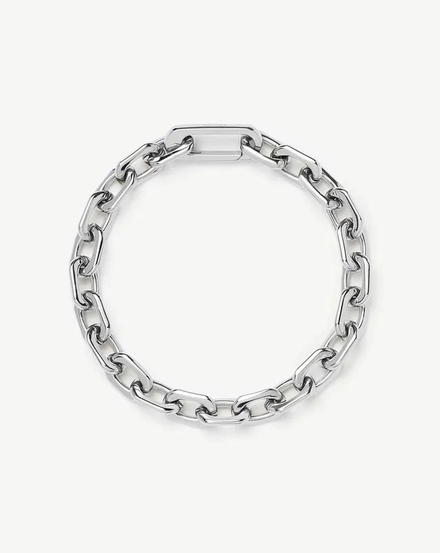 Missoma Square Paperclip rannekoru platina 16 cm