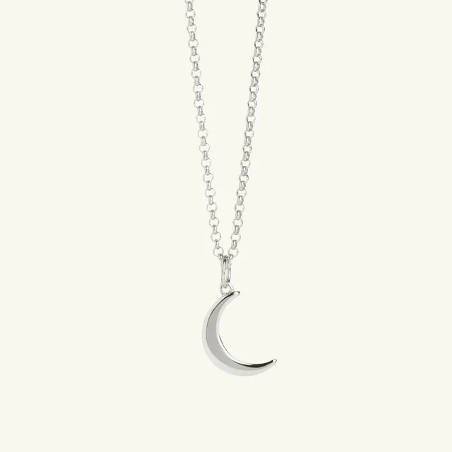 Muru Mini Moon kaulakoru hopea säädettävä 40–45 cm